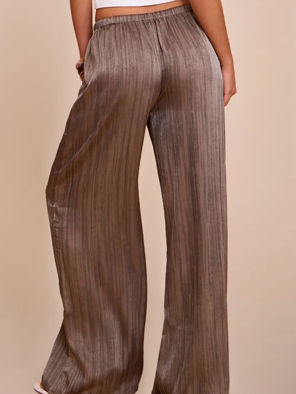 PLT Wide Leg Satin Pants US10 - Picture 2 of 5